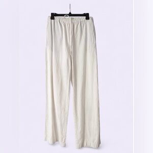 Vince womens linen pants with hidden inner drawstrings